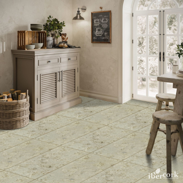 Пробковый клеевой паркет IberCork Леон крем 6 SG